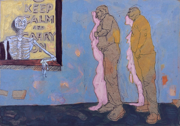 hors cadre 4 - 21x30 - tempera